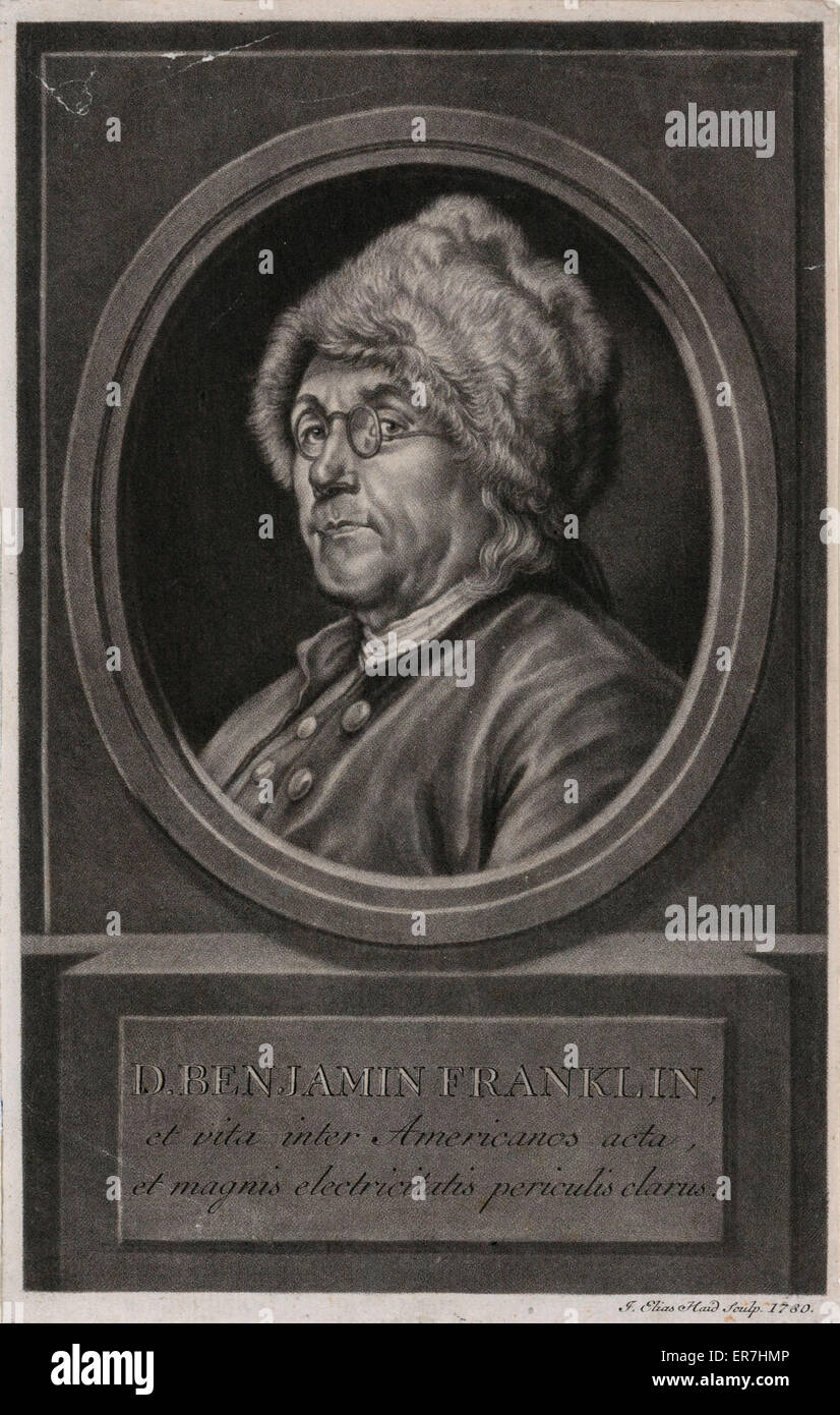 D. Benjamin Franklin, et vita inter Americanos acta, et magn Stock Photo