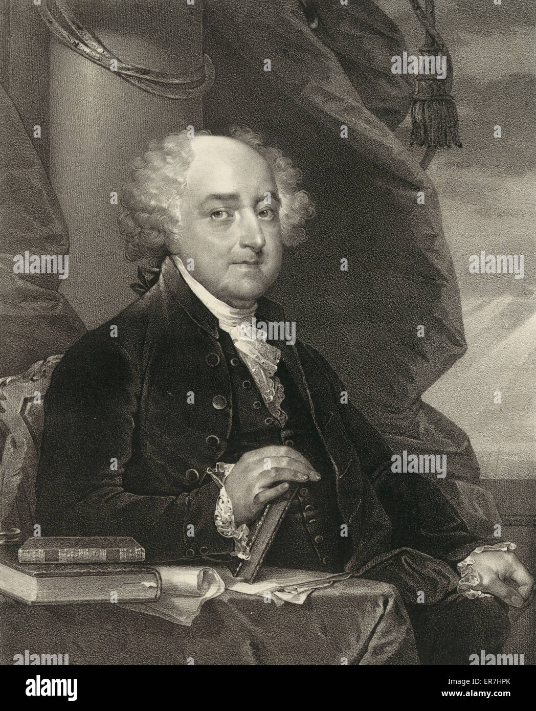 John Adams, second president of the United States Stock Photo