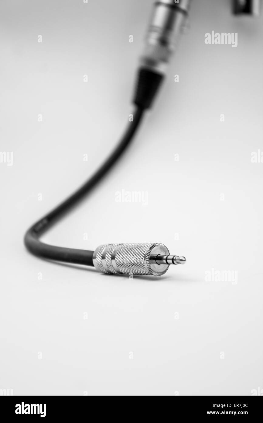 XLR cables and connections details. Poster background Stock Photo - Alamy