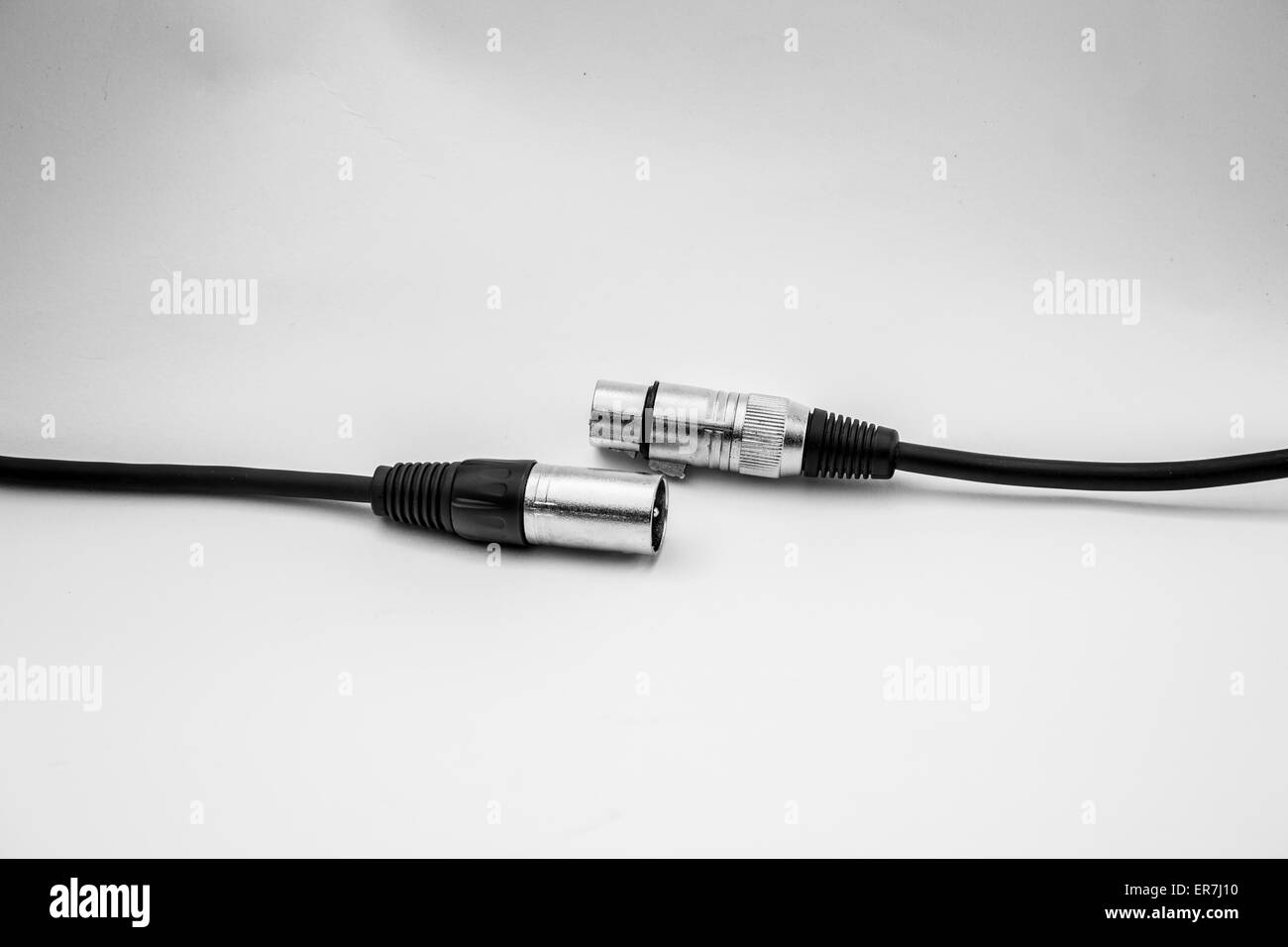 XLR cables and connections details. Poster background Stock Photo - Alamy