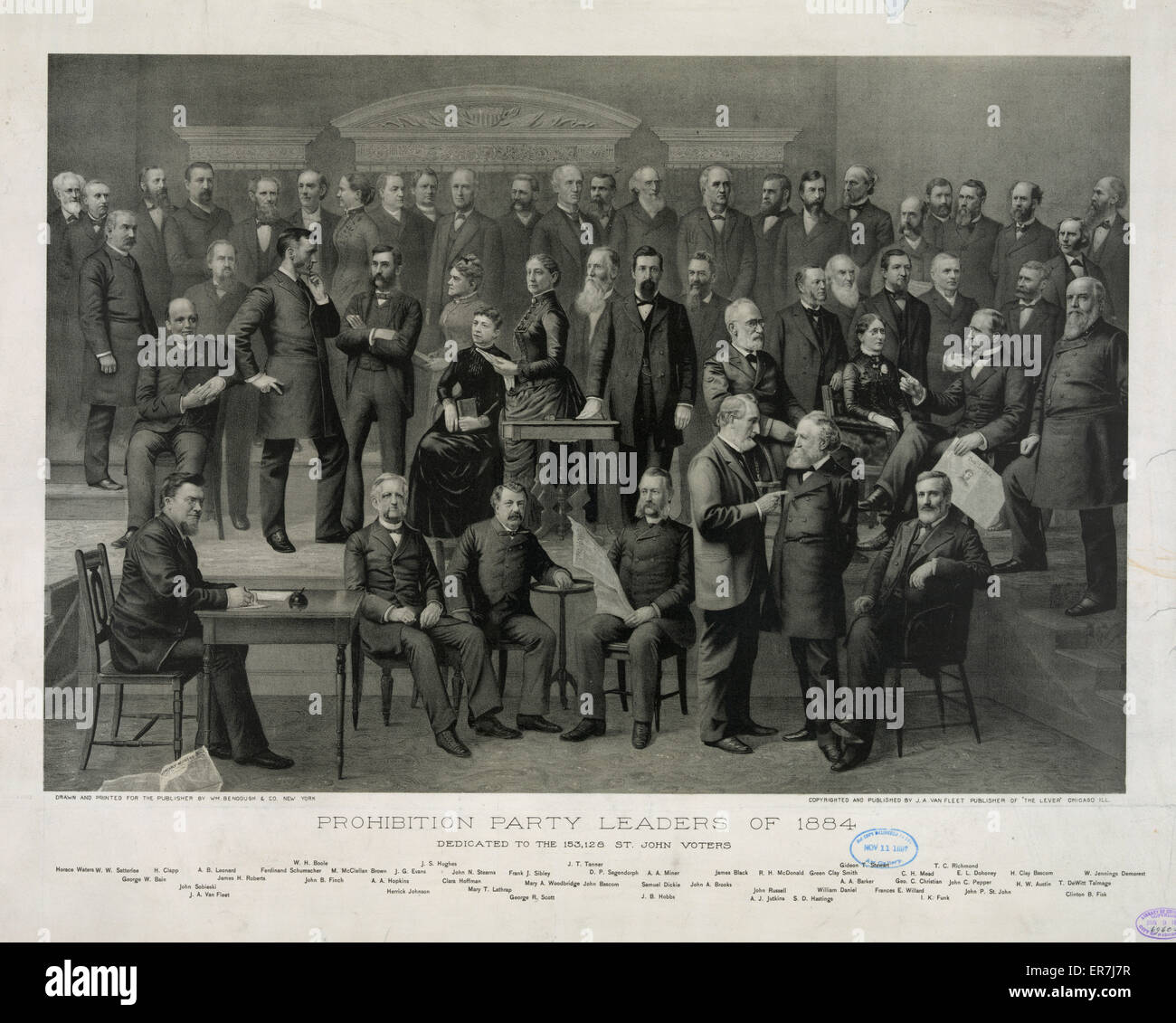 Prohibition party leaders of 1884 Stock Photo