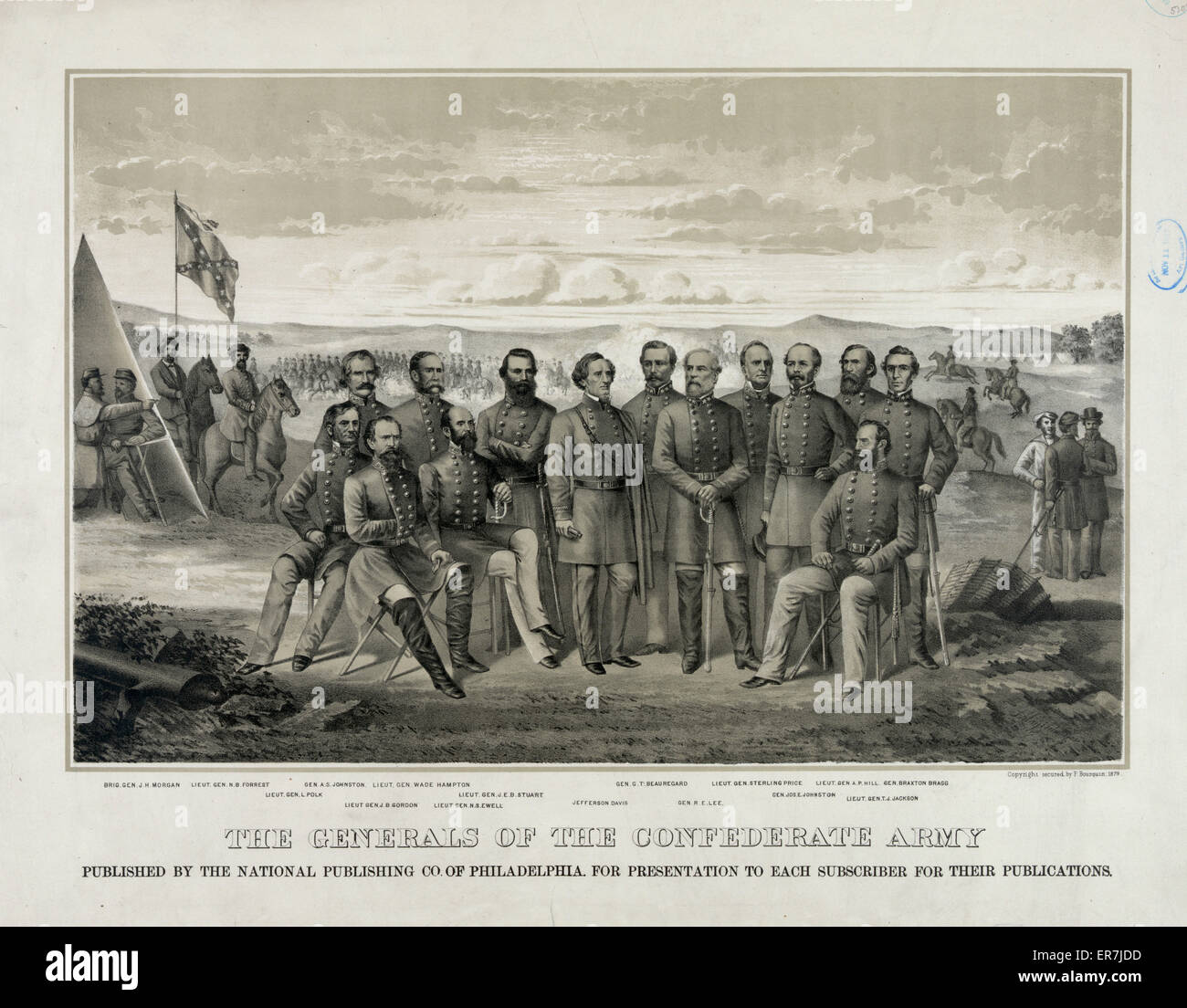 The Generals of the Confederate Army Stock Photo