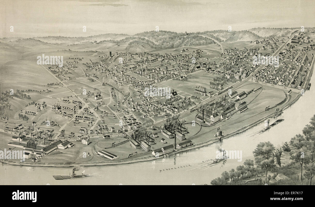 Duquesne, Allegheny County Pennsylvania, 1897 Stock Photo