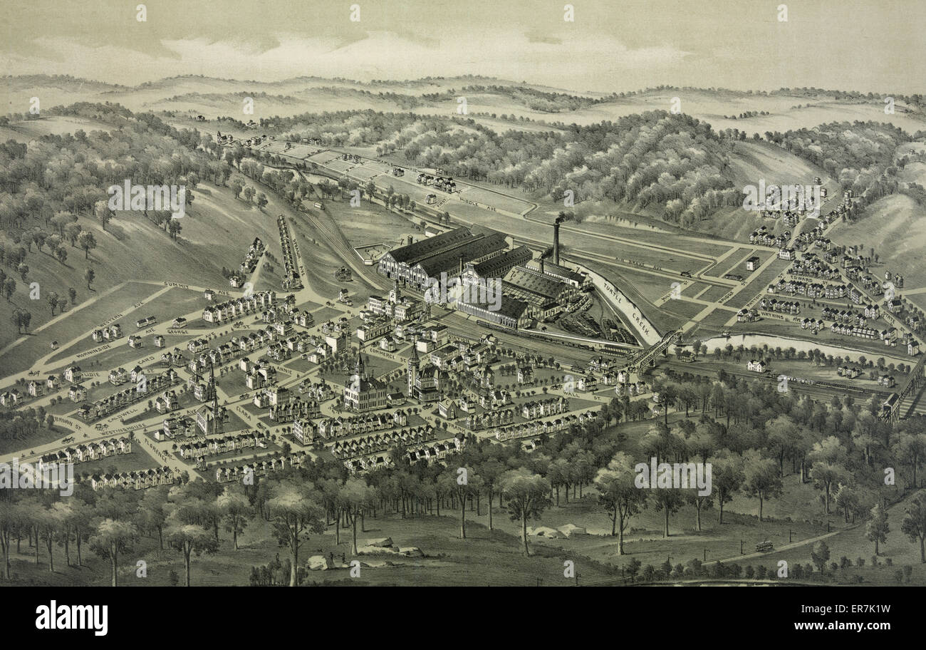Wilmerding, Allegheny County, Pennsylvania, 1897 Stock Photo