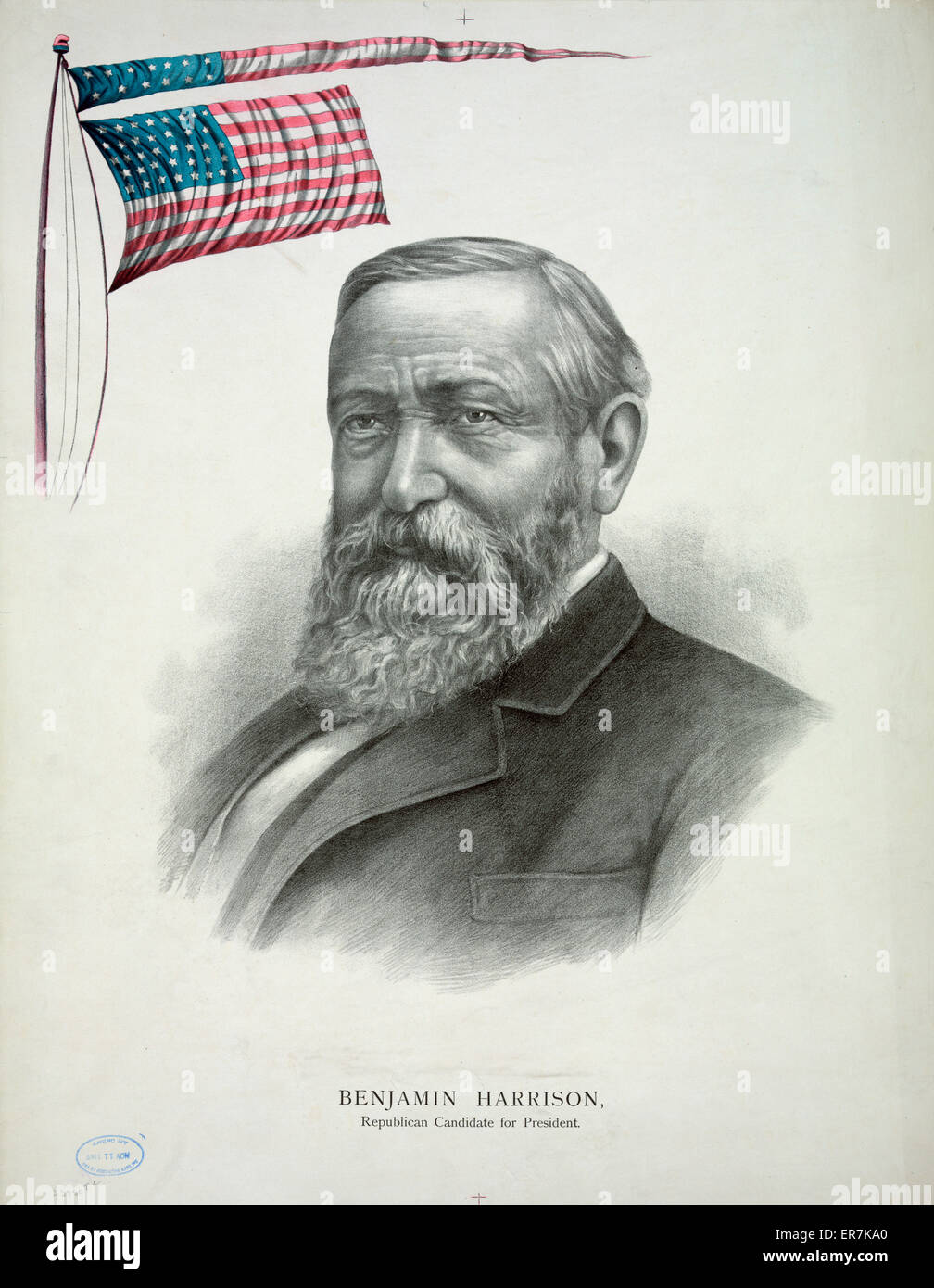 Benjamin Harrison, Republican candidate for president Stock Photo