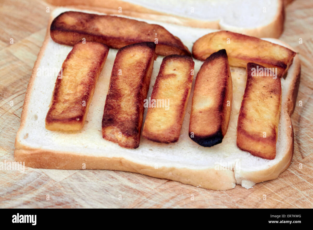 oven chip butty Stock Photo