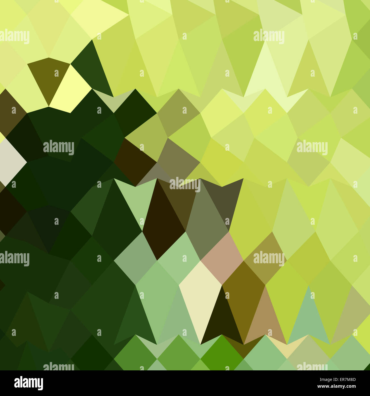 Low polygon style illustration of apple green abstract geometric background. Stock Photo