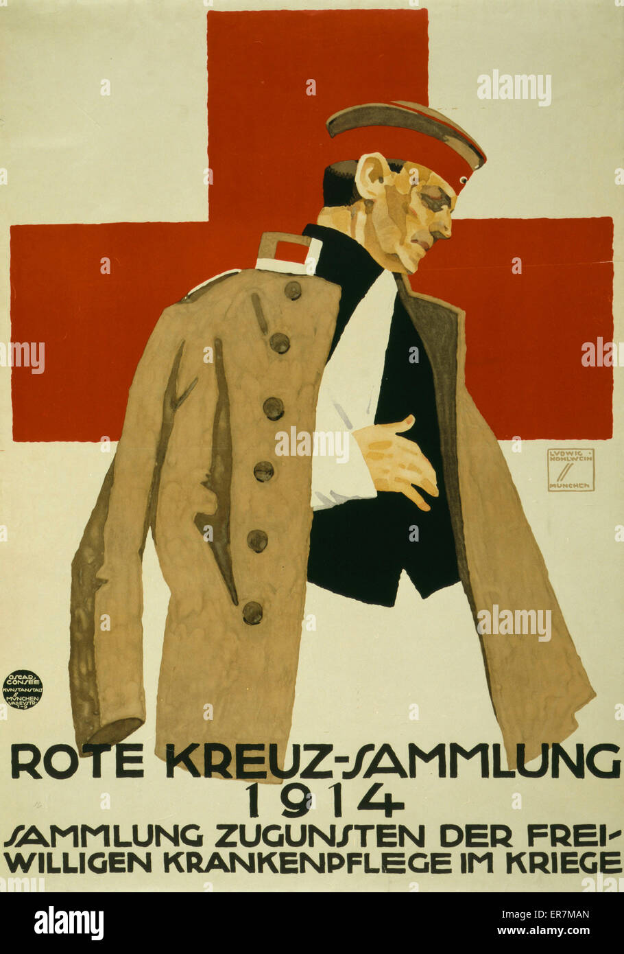 Rote Kreuz-Sammlung 1914. Sammlung zugunsten der Freiwillige Stock Photo