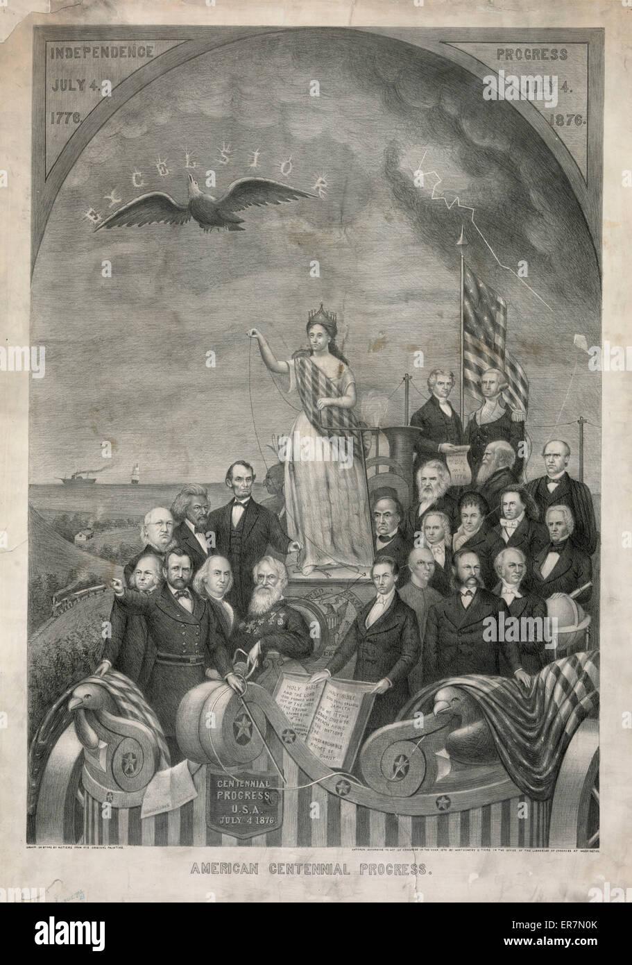 American Centennial Progress Stock Photo
