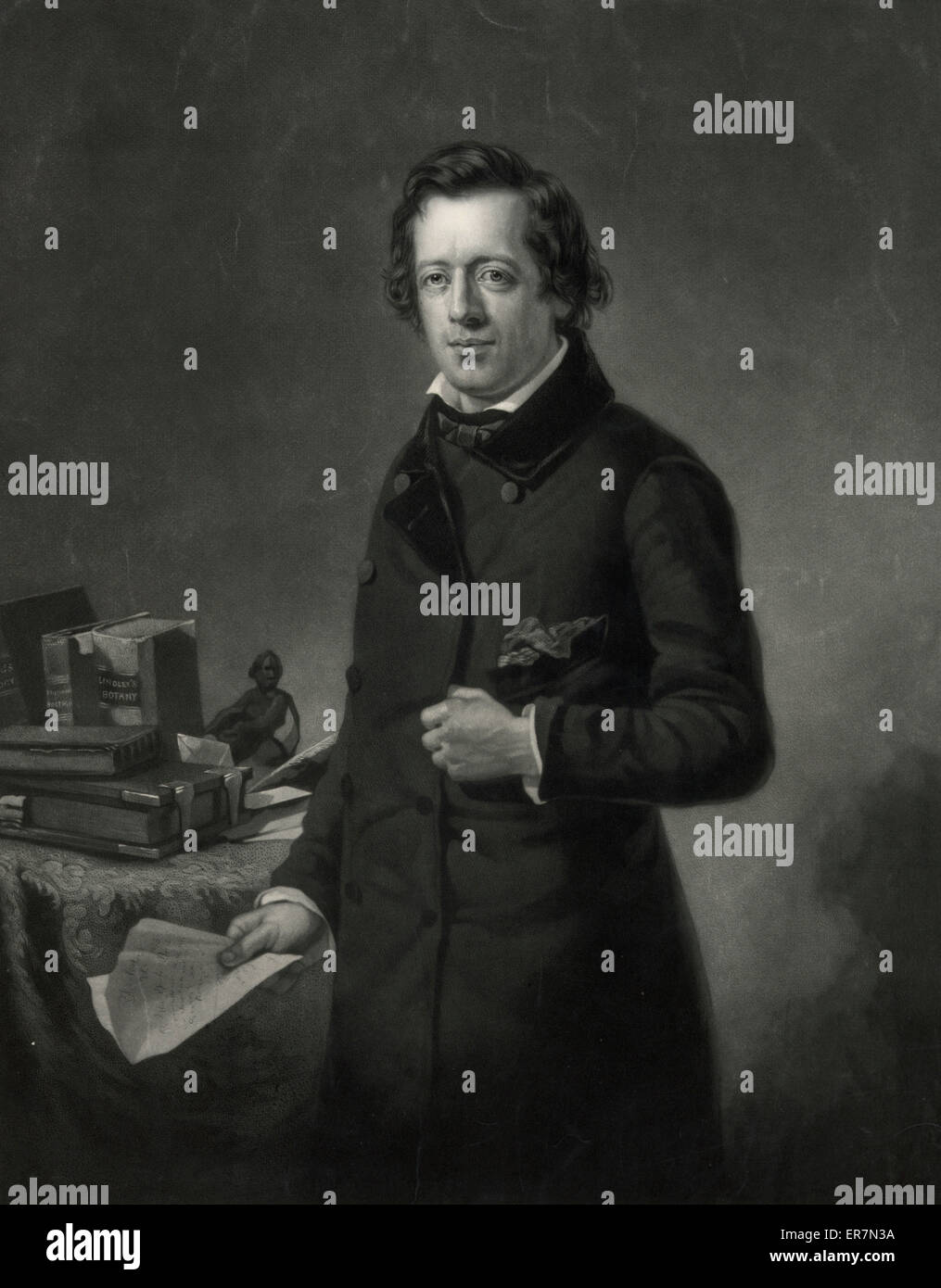 Henry Ward Beecher, three-quarter length portrait, standing Stock Photo
