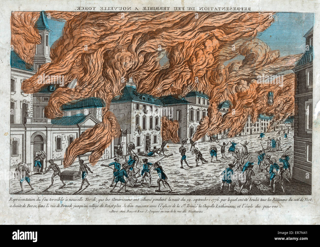 Terrible fire in New York Stock Photo Alamy