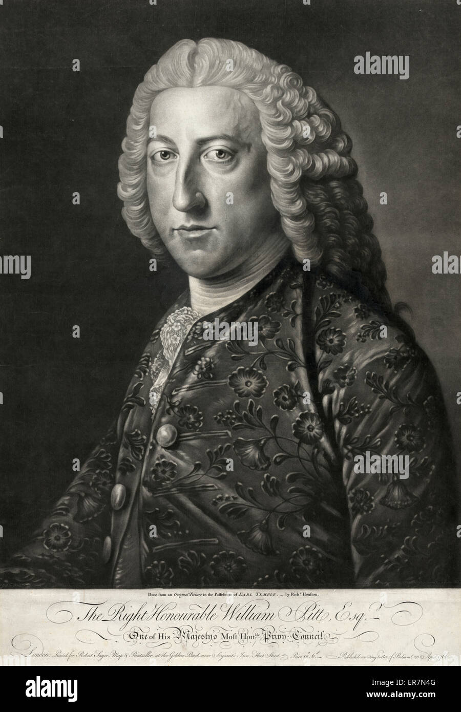 The Right Honourable William Pitt, Esqr Stock Photo