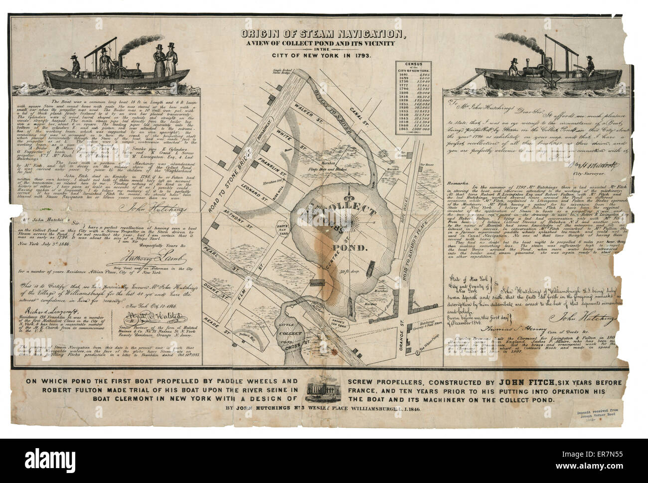 Origin of steam navigation.. Stock Photo
