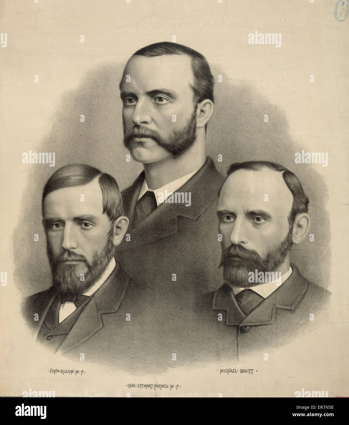 Leaders of Ireland; John Dillon, Chas. Stewart Parnell, Mich Stock Photo