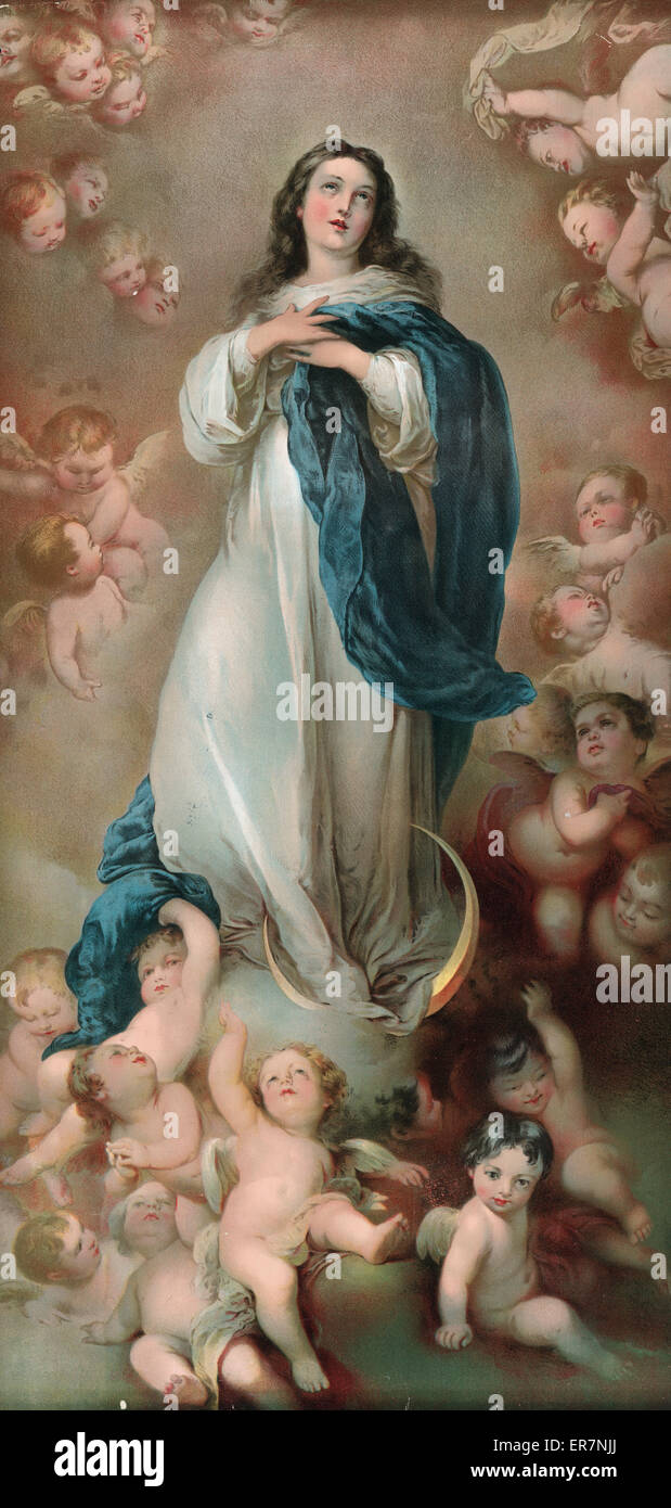 The Immaculate Conception by Murillo Paper Print Repro