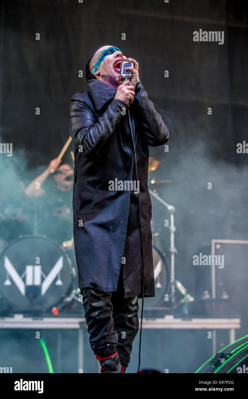 Columbus, Ohio, USA. 15th May, 2015. MARILYN MANSON performs on day one of the 2015 Rock On The Range Festival at Maphre Stadium in Columbus Ohio on May 15th 2015 © Marc Nader/ZUMA Wire/Alamy Live News Stock Photo