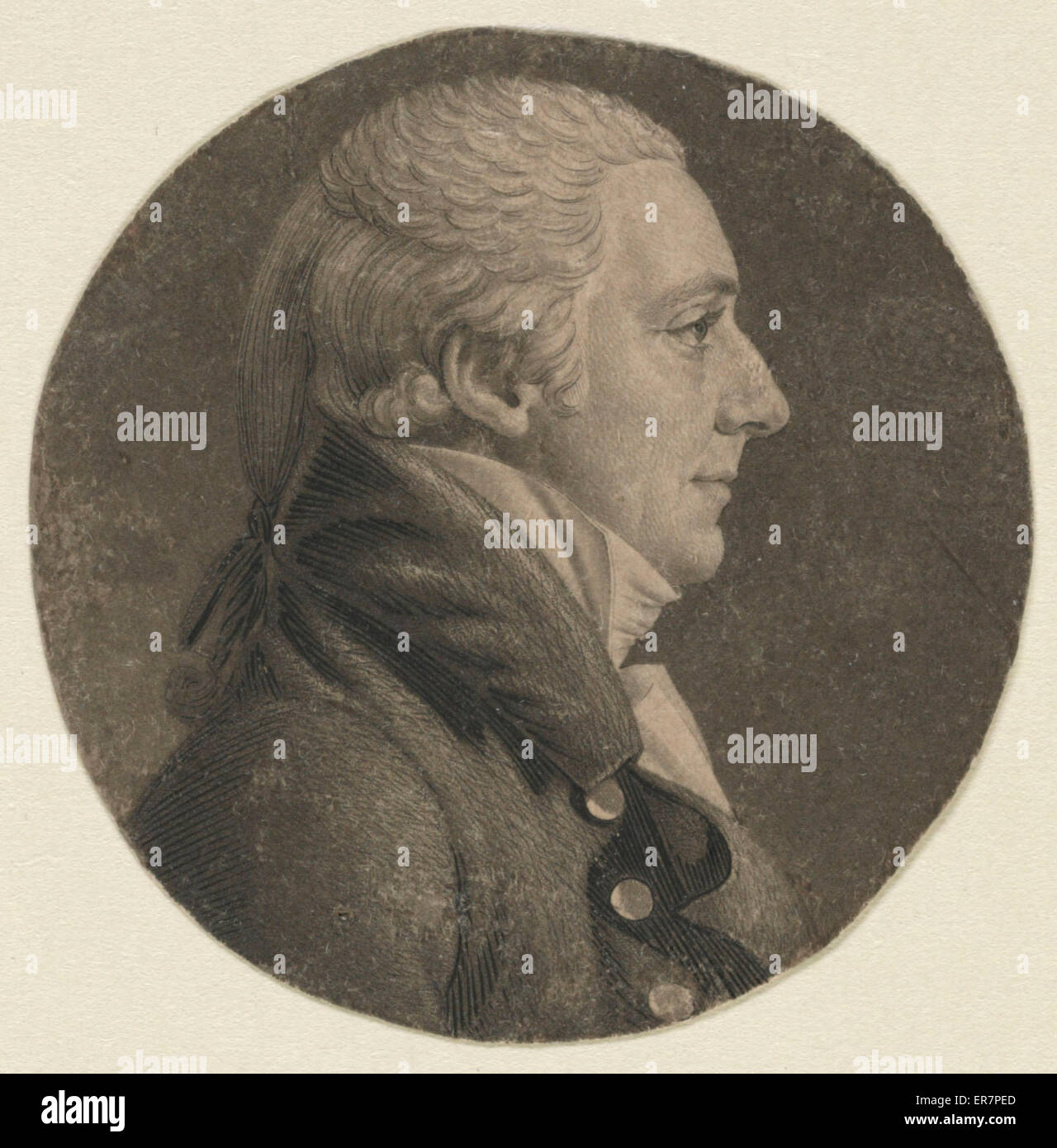 William Randolph IV, head-and-shoulders portrait, right prof Stock Photo