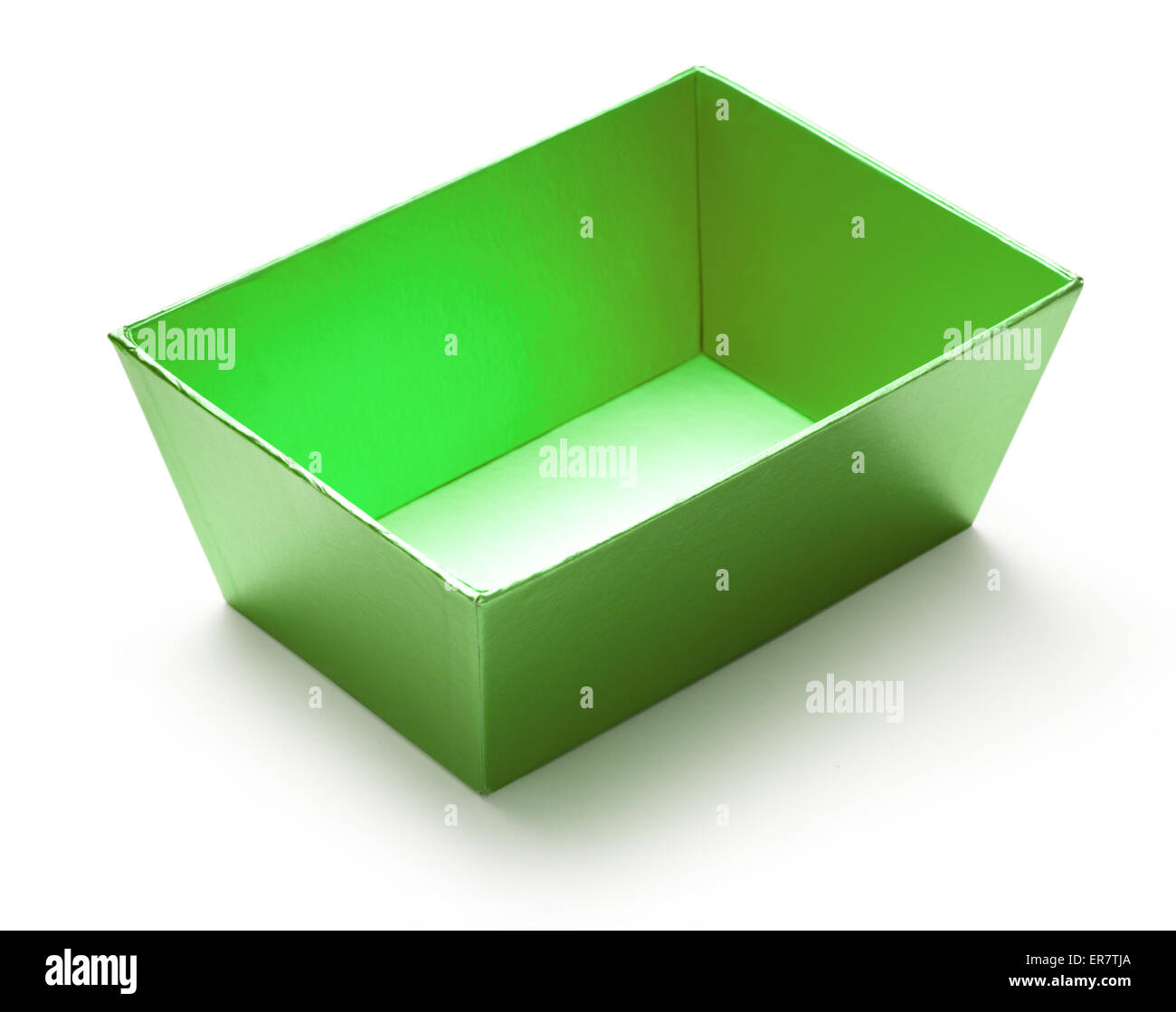 Empty green box on the white background Stock Photo