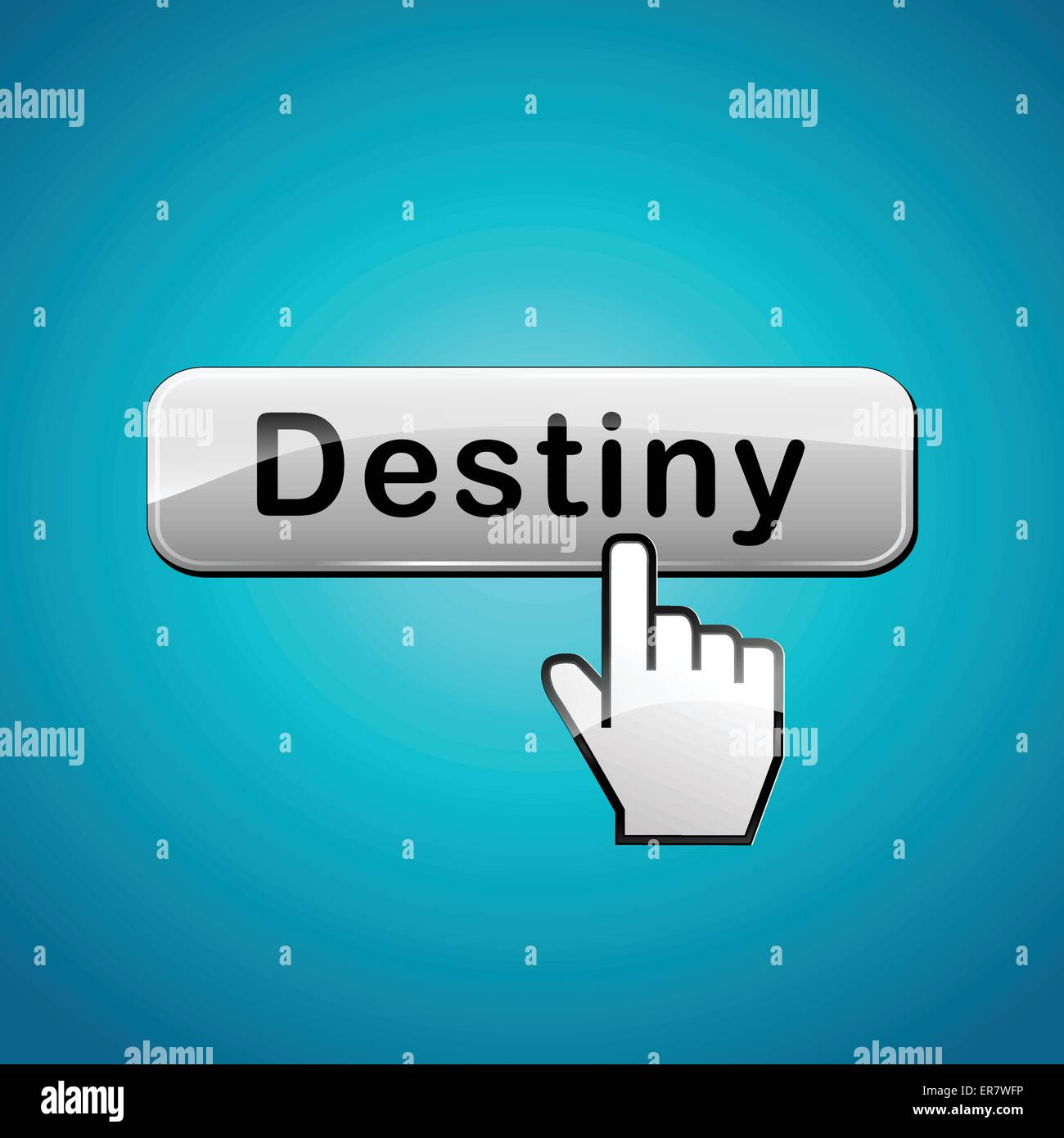 Vector illustration of destiny web button concept Stock Vector