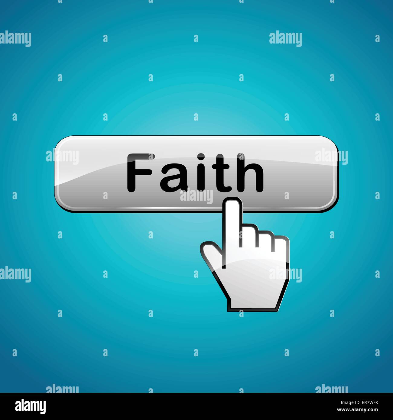 Vector illustration of faith web button concept Stock Vector