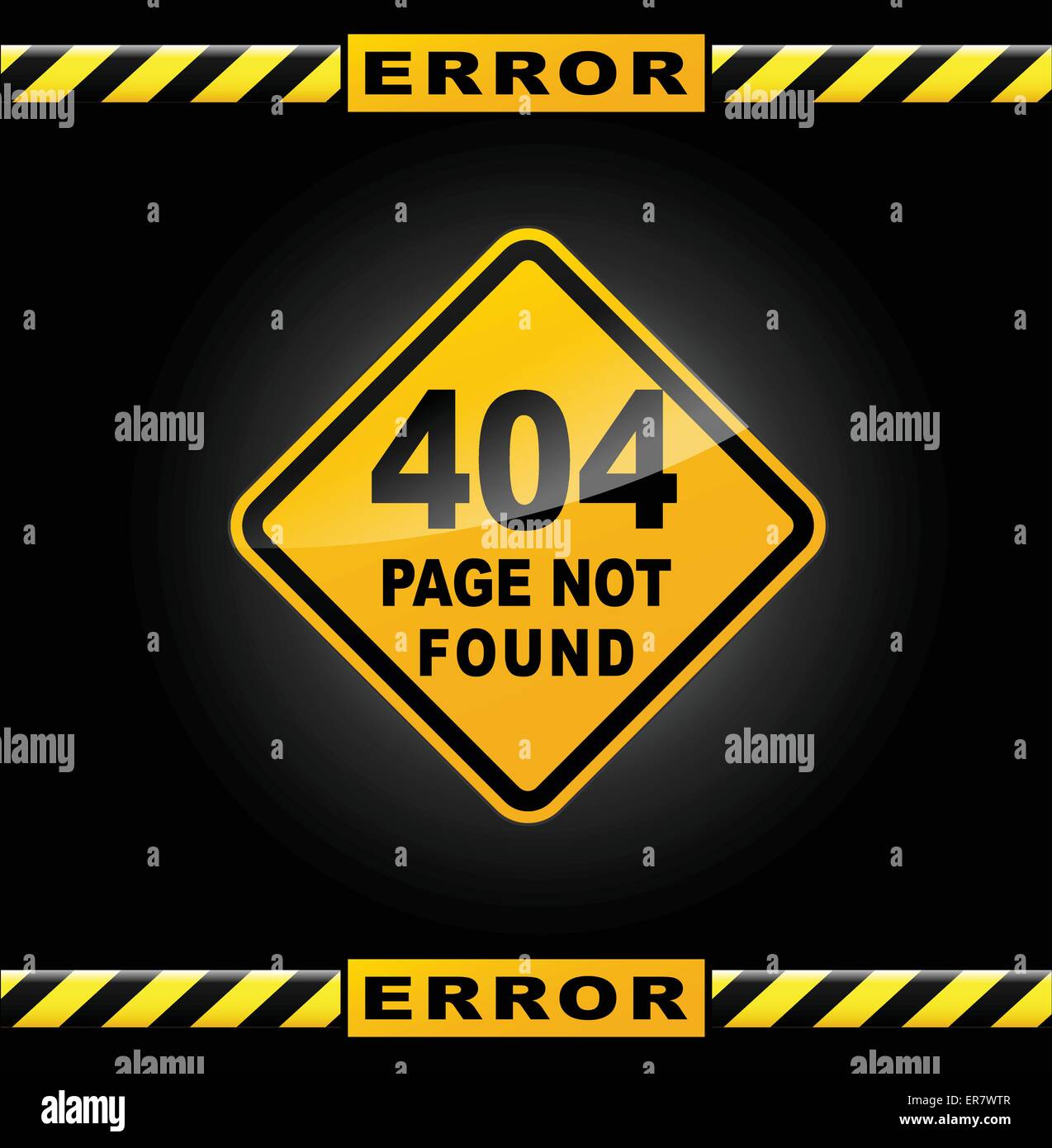 Vector illustration of 404 eror web page Stock Vector