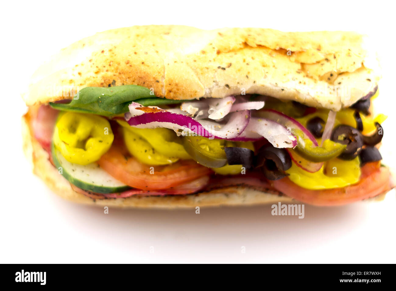 Italian meat ham salami sub Cut Out Stock Images & Pictures Alamy