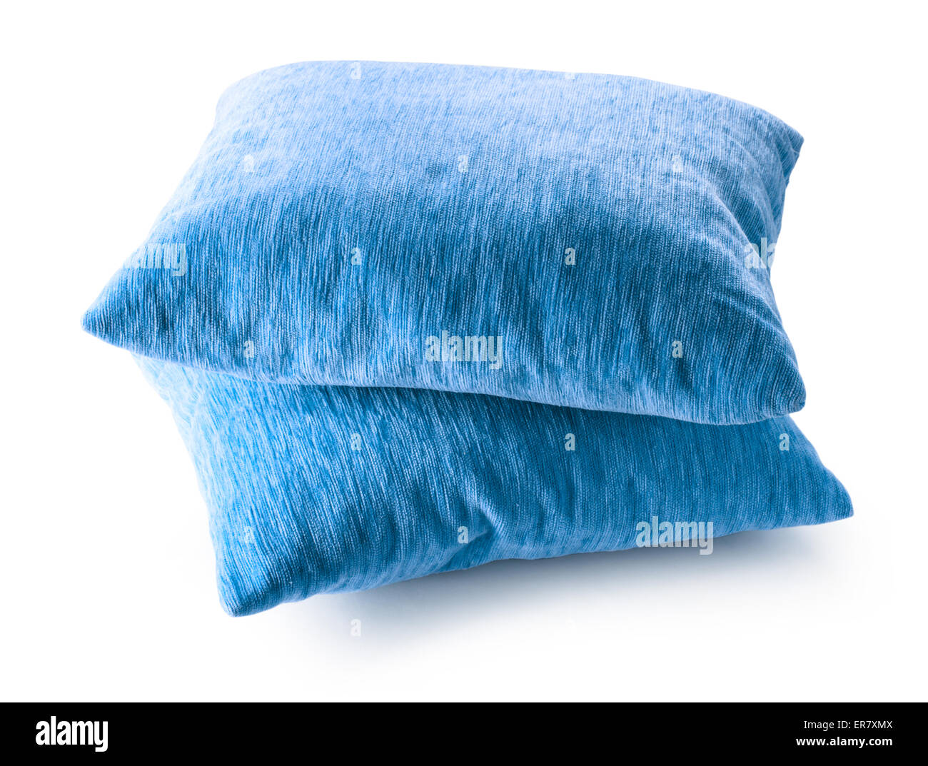 Two soft pillows on the white background Stock Photo
