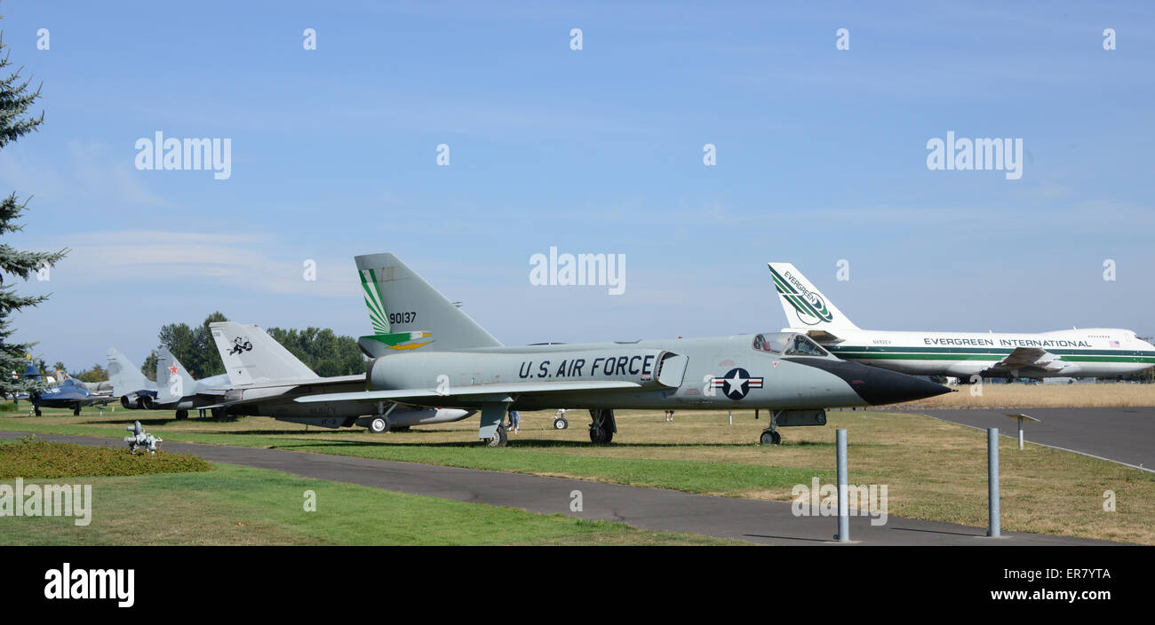 Fighter Jets, Evergreen Aviation & Space Museum, McMinnville, Oregon, USA Stock Photo