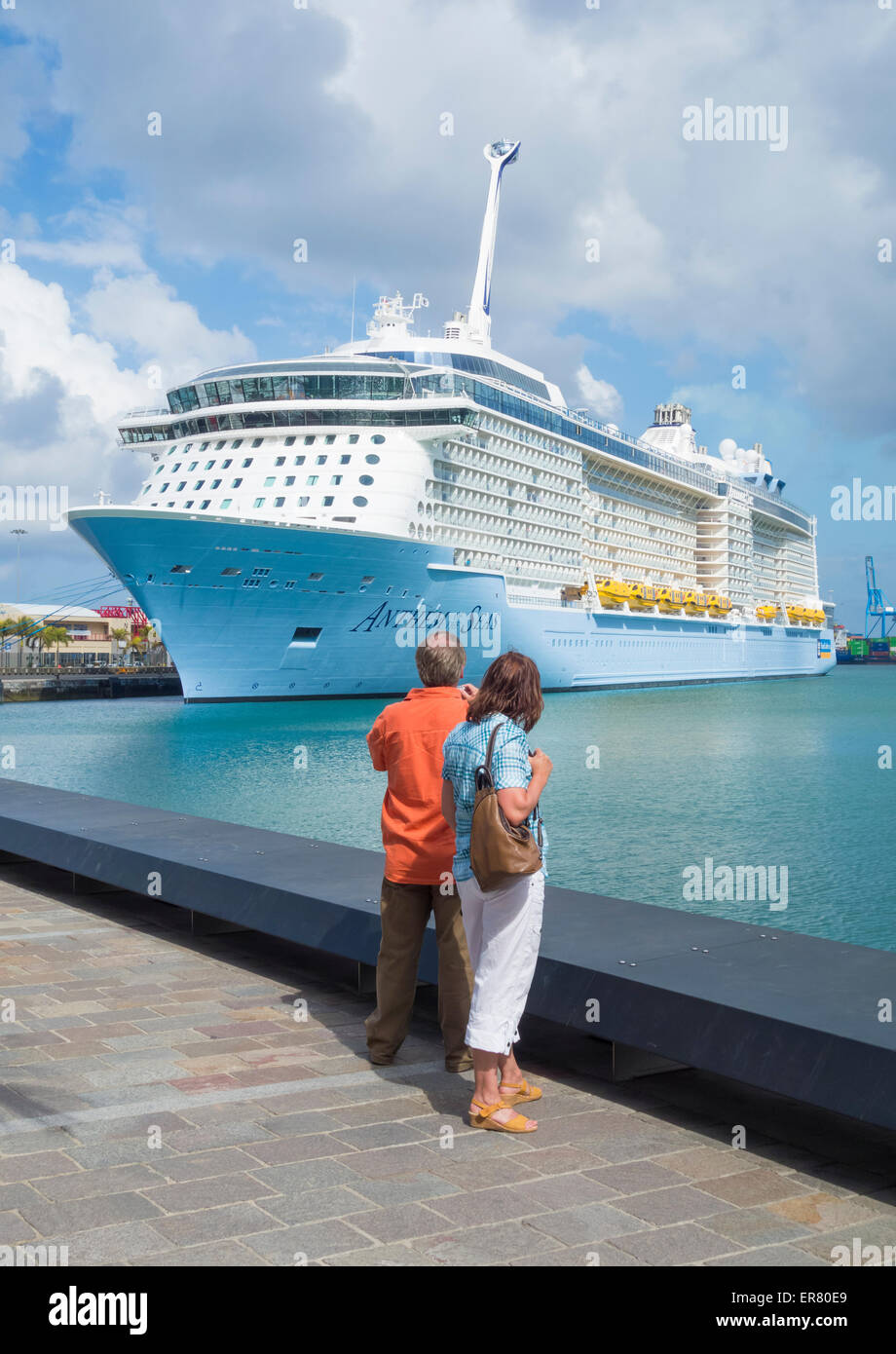 Anthem of the Seas cruise ship in las Palmas, Gran Canaria, Canary Islands, Spain Stock Photo