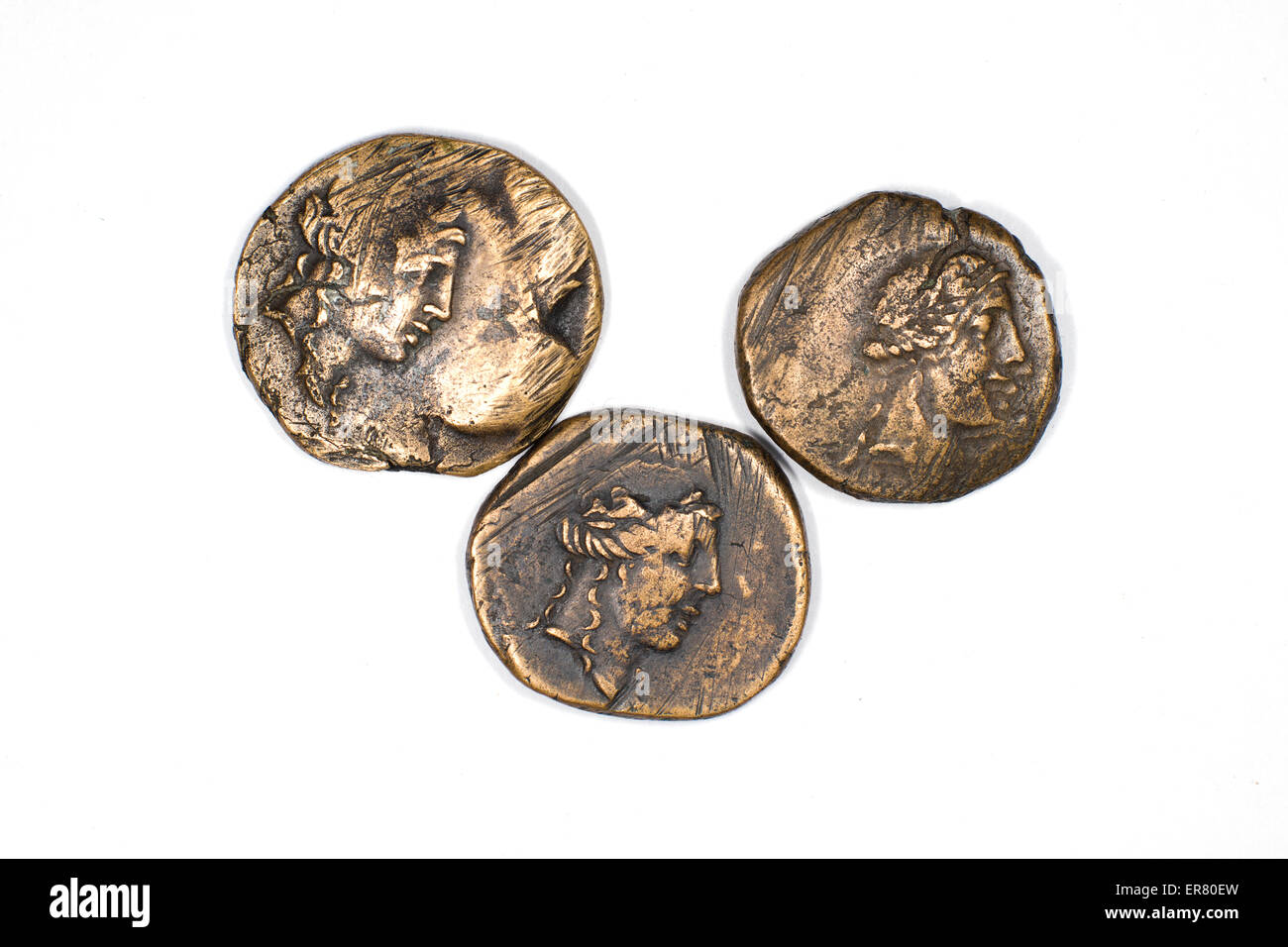 Old bronze coins hi-res stock photography and images - Alamy