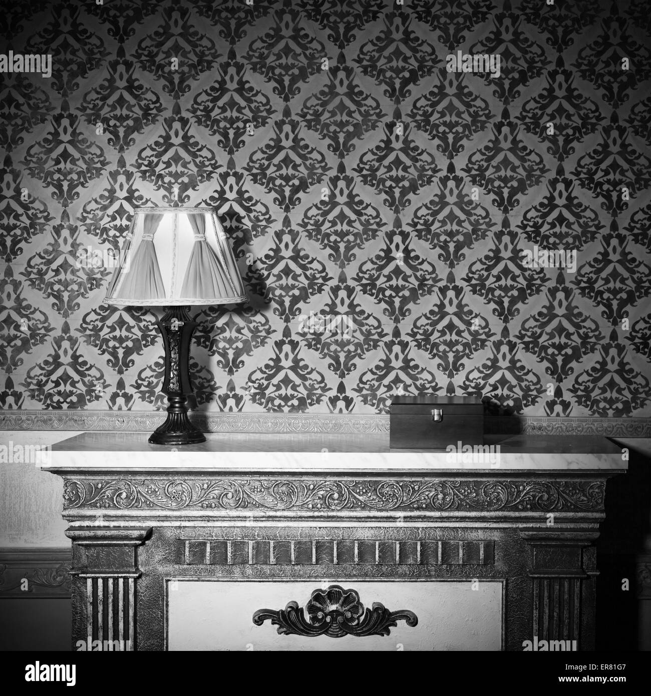 Vintage room interior toned image studio shooting Stock Photo Alamy