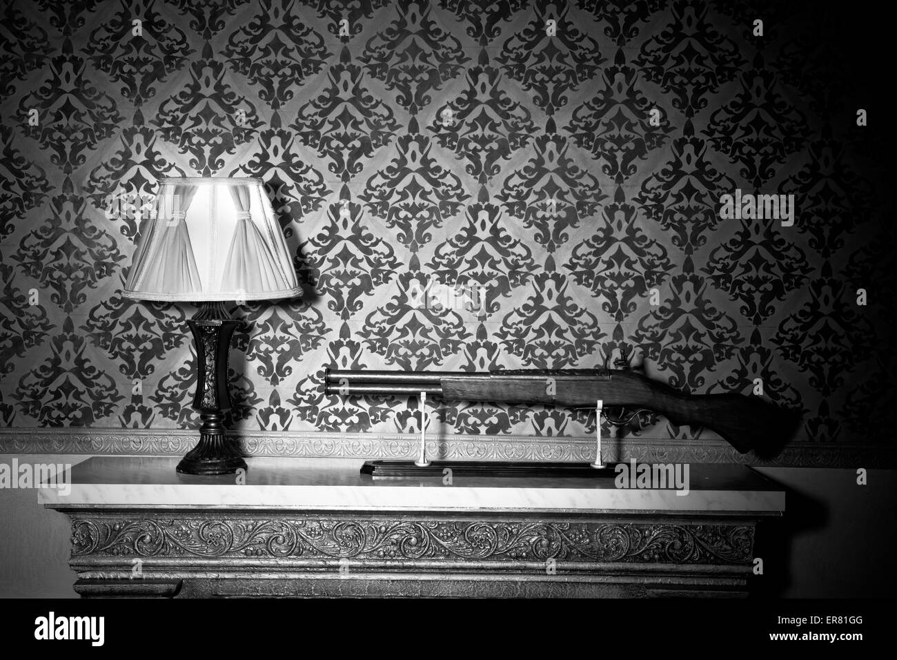 Vintage room interior toned image studio shooting Stock Photo Alamy