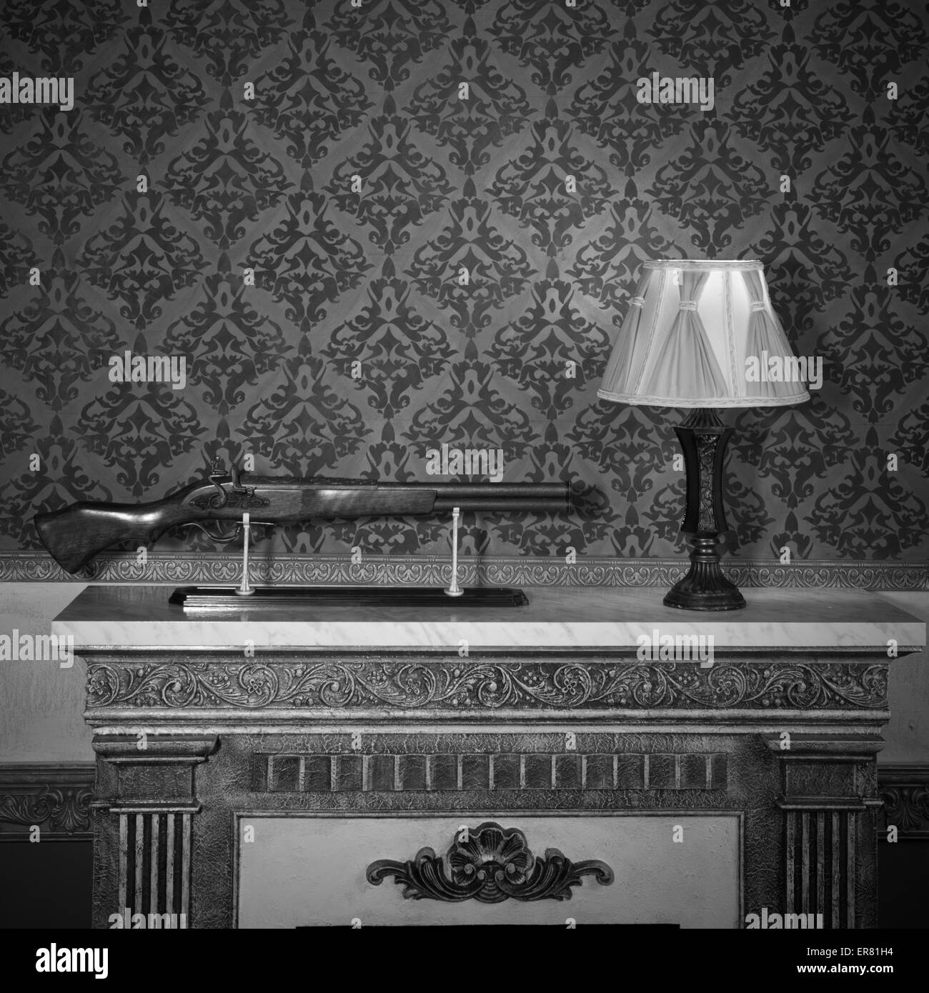 Vintage room interior toned image studio shooting Stock Photo Alamy