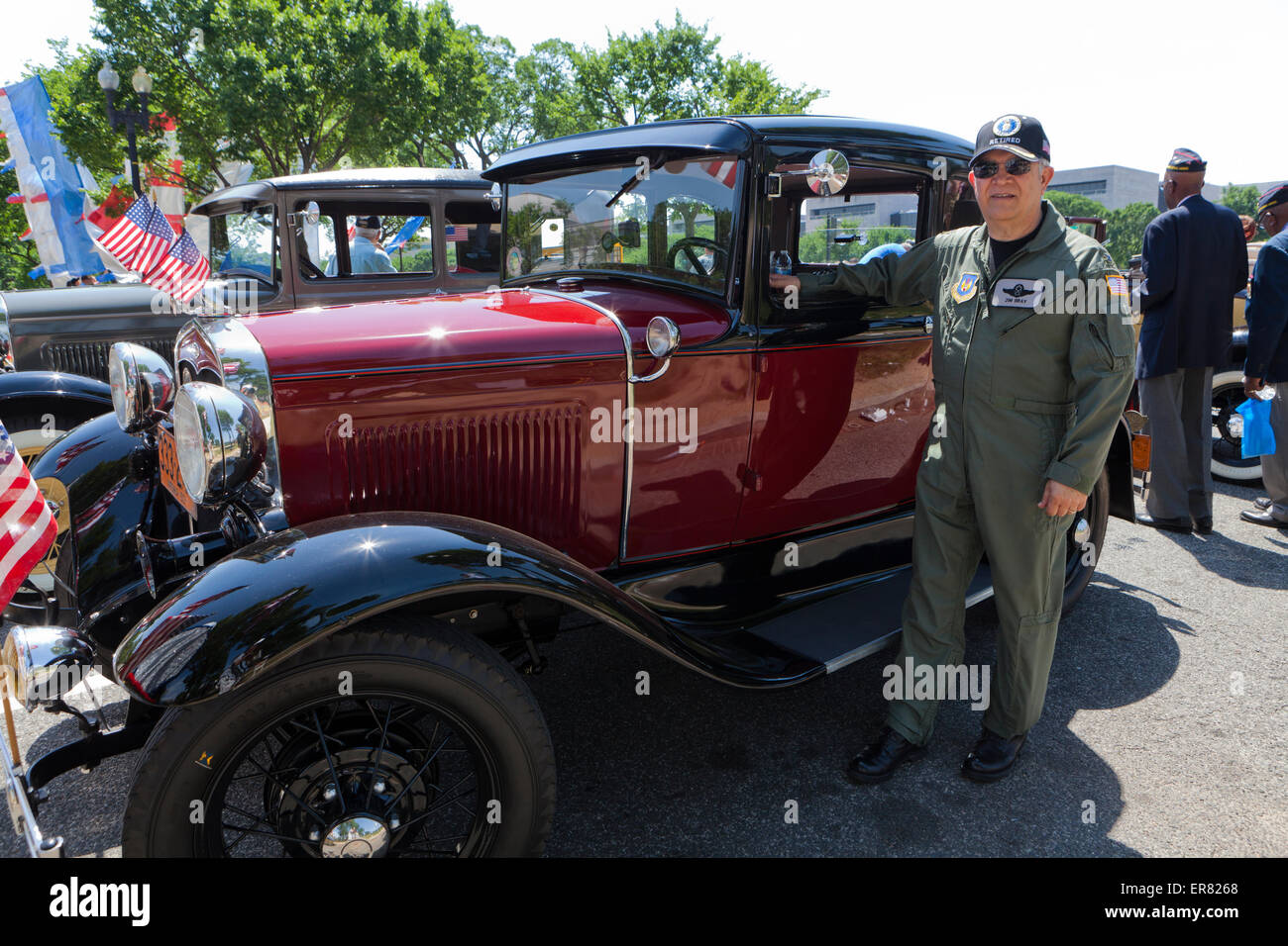 1930 Ford Model A and owner - USA Stock Photo