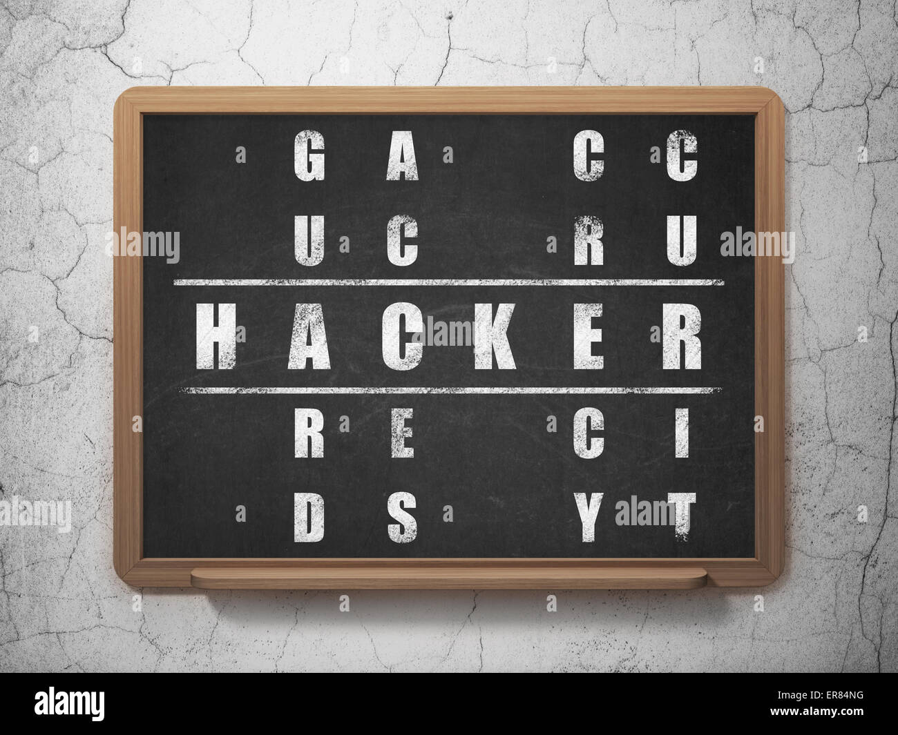Security concept word Hacker in solving Crossword Puzzle Stock Photo Alamy