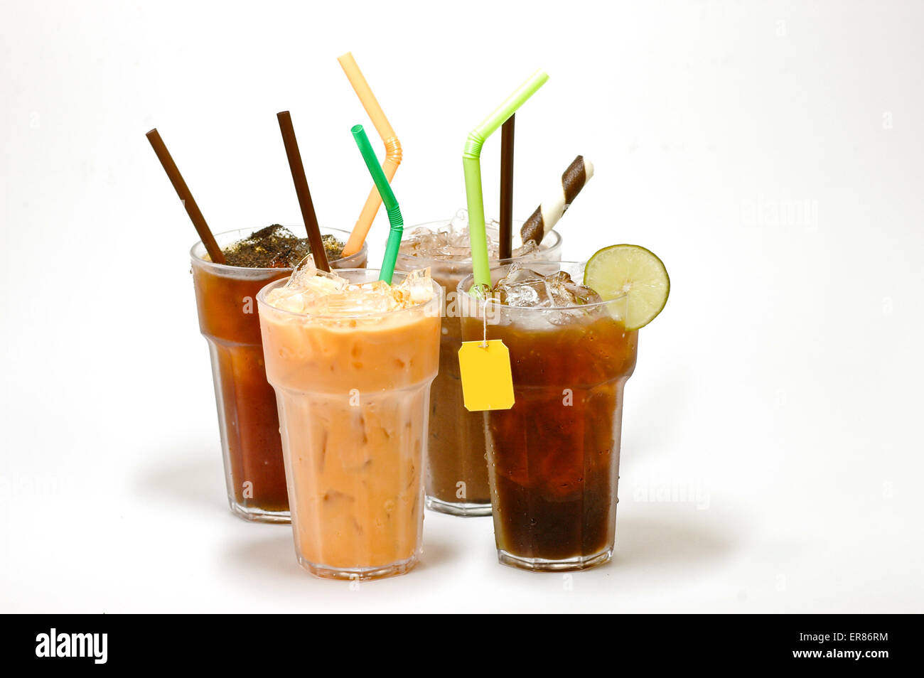 various types of iced tea Stock Photo - Alamy