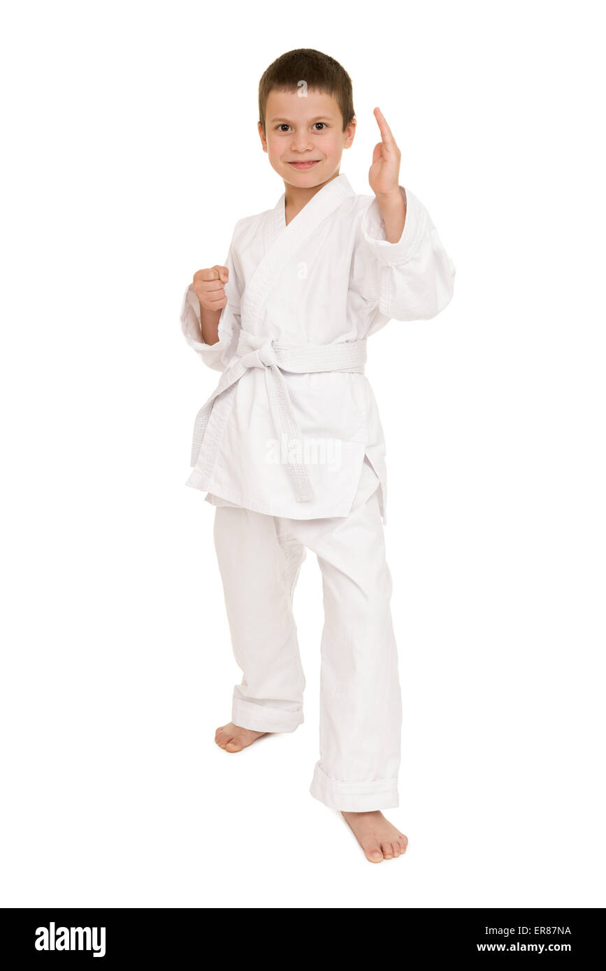 boy in clothing for martial arts Stock Photo Alamy