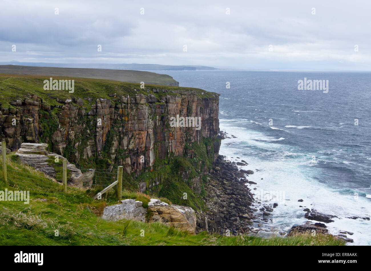 Dunnet Head  most northerly point on the UK mainland, Caithness, Scotland Stock Photo