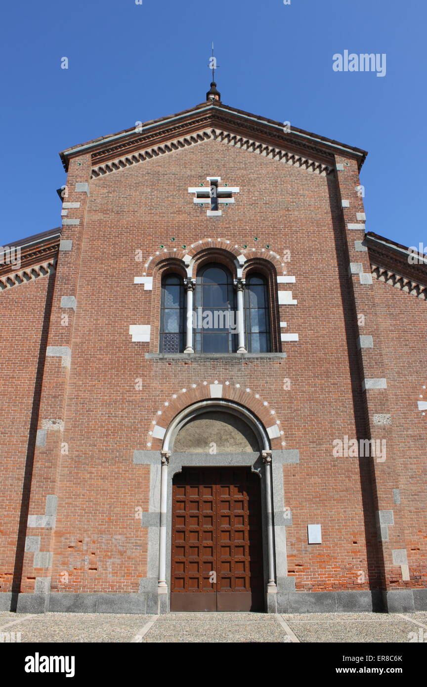 Facade of St. Peter Martyr church in Monza, Italy Stock Photo