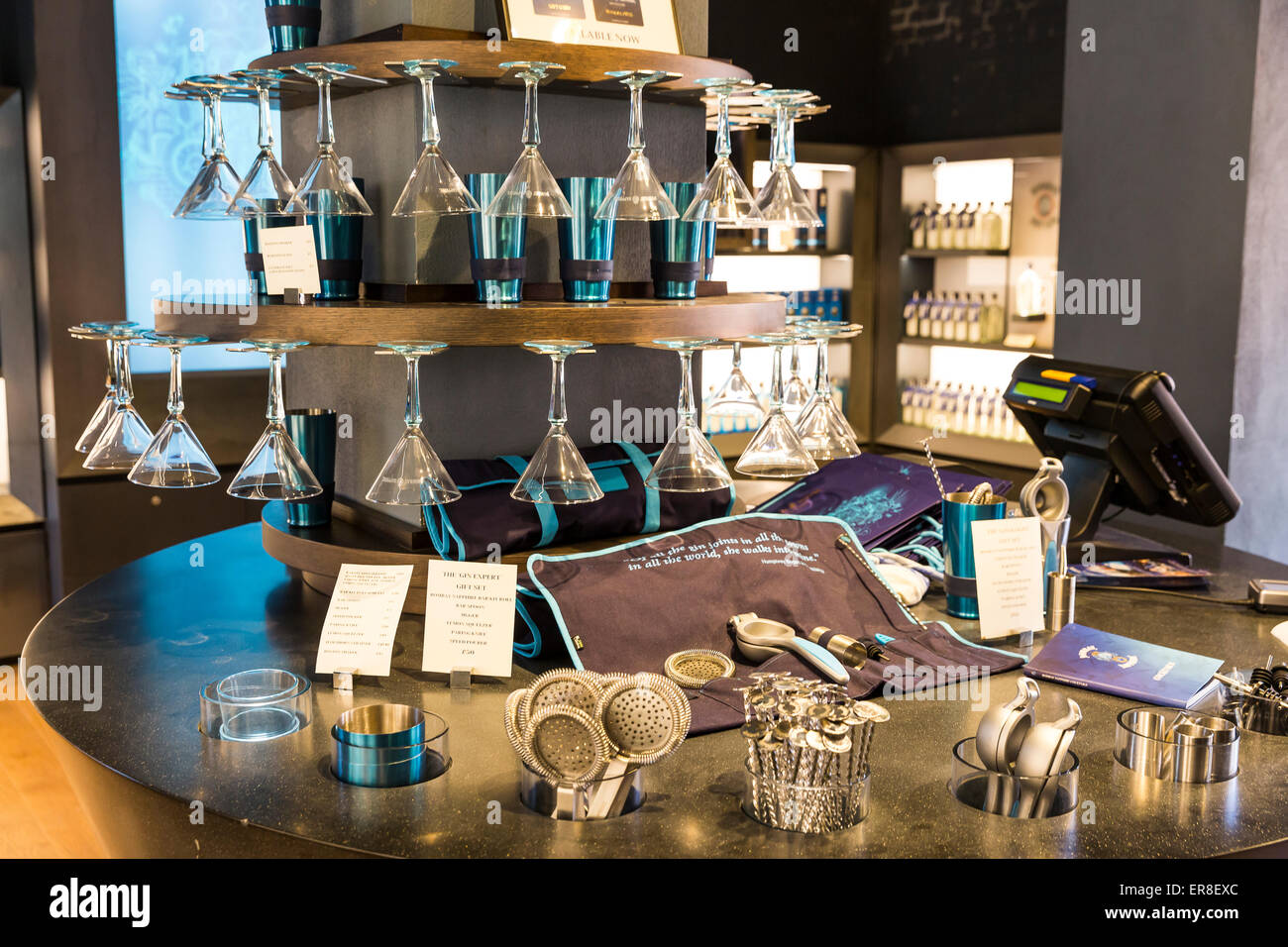 Gin shop, Bombay Sapphire Distillery Visitor Centre, Laverstoke