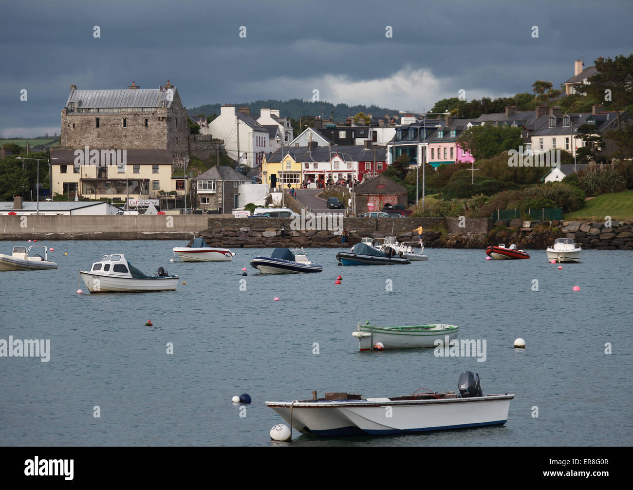 Historic Irish Fishing Village of Baltimore in West Cork Stock Photo
