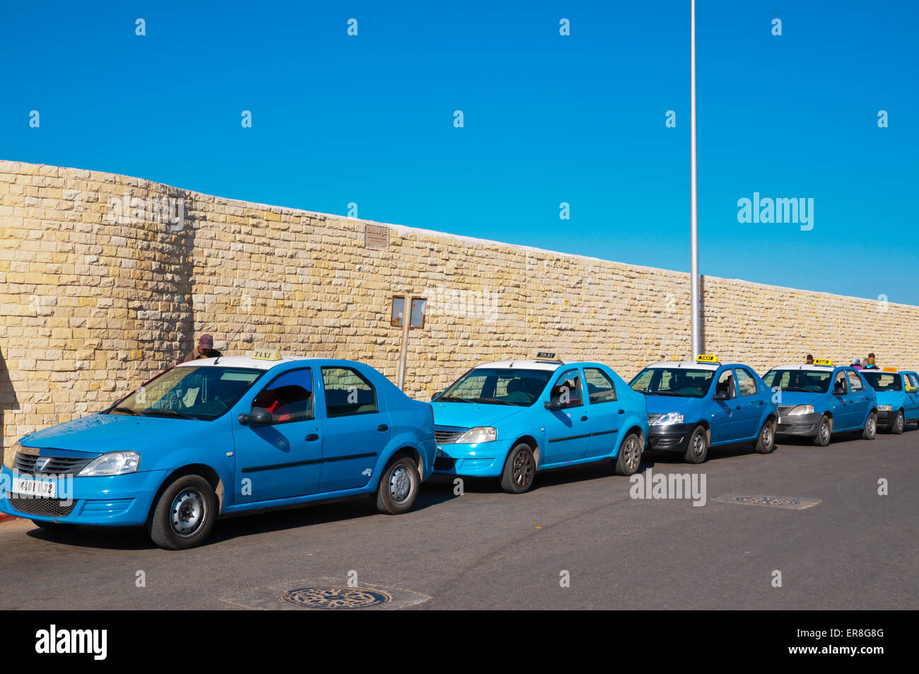 Petit taxis, Bab Doukkala, Essaouira, Atlantic coast, Morocco, northern Africa Stock Photo