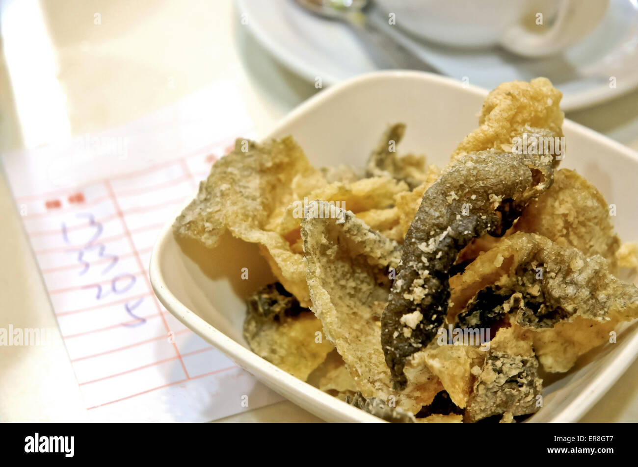 Crispy deep fried fish skin snack in Hong Kong Stock Photo Alamy