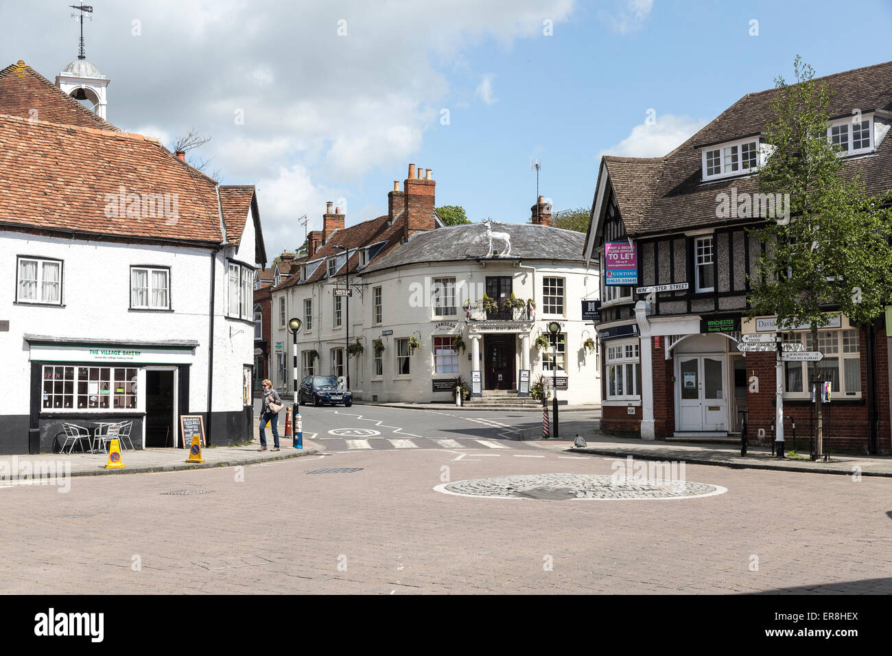 Town centre, Whitchurch, Hampshire, England, UK Stock Photo Alamy