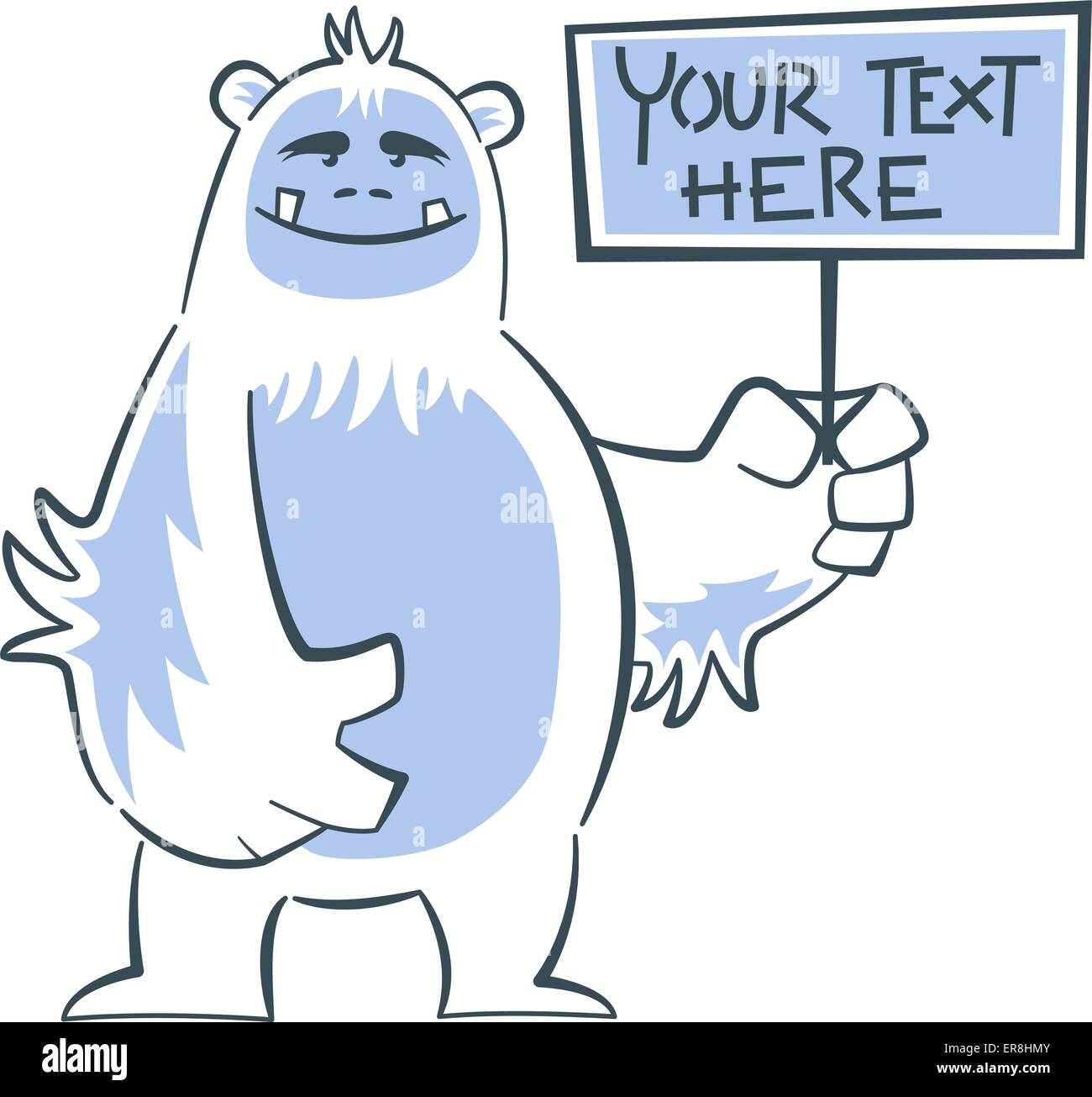 Big yeti is giving a thumb up and smiling Vector Image