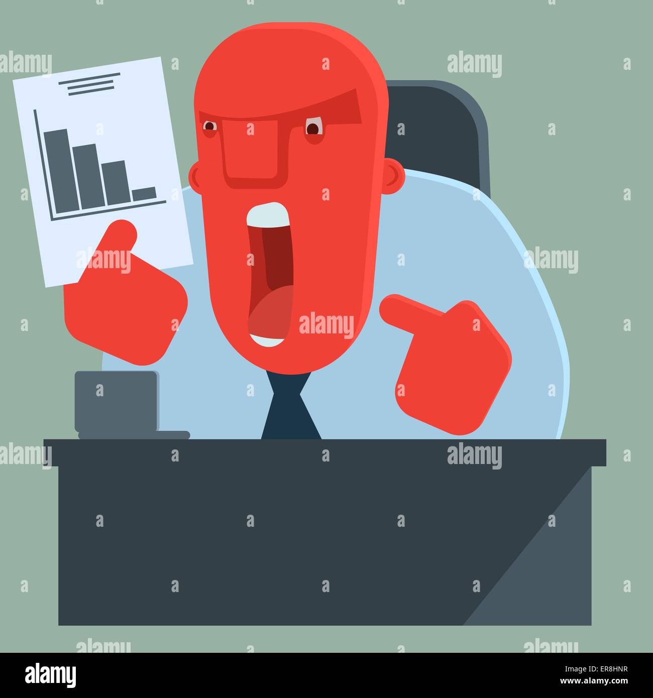 Angry boss is dissatisfied with results Stock Vector Image & Art - Alamy