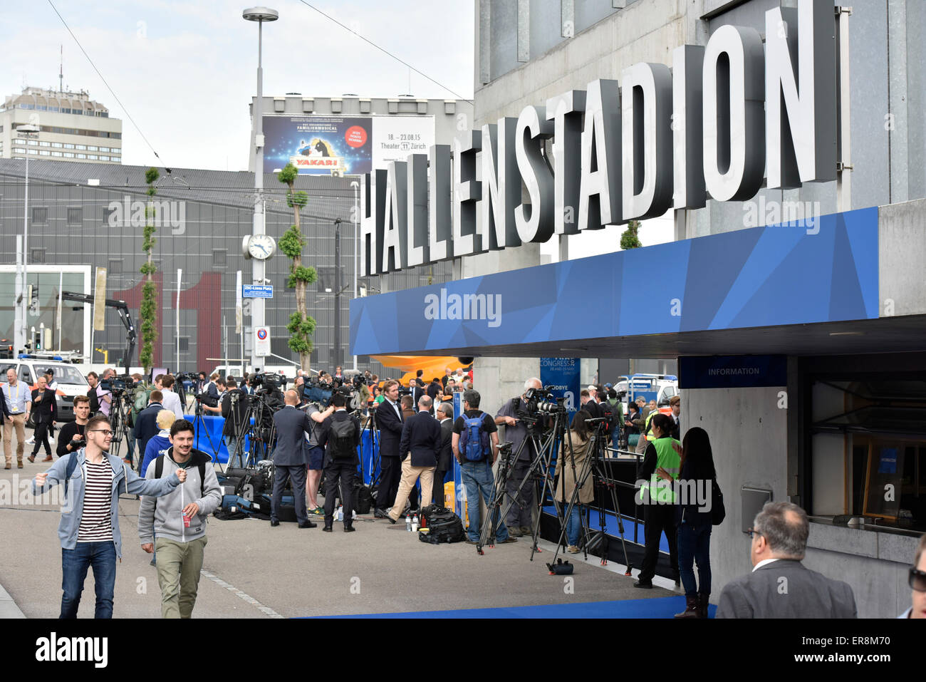 Zurich, Switzerland. 29th May, 2015. Zurich Hallenstadion, venue of the2015 FIFA congress. Credit:  thamerpic/Alamy Live News Stock Photo