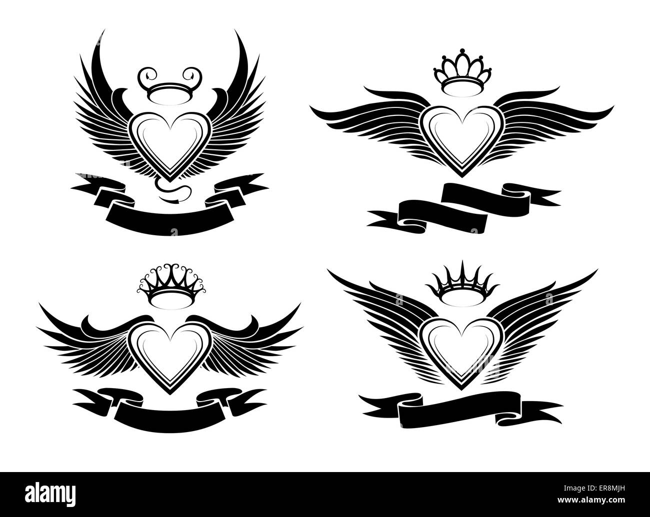 Tribal Heart With Wings