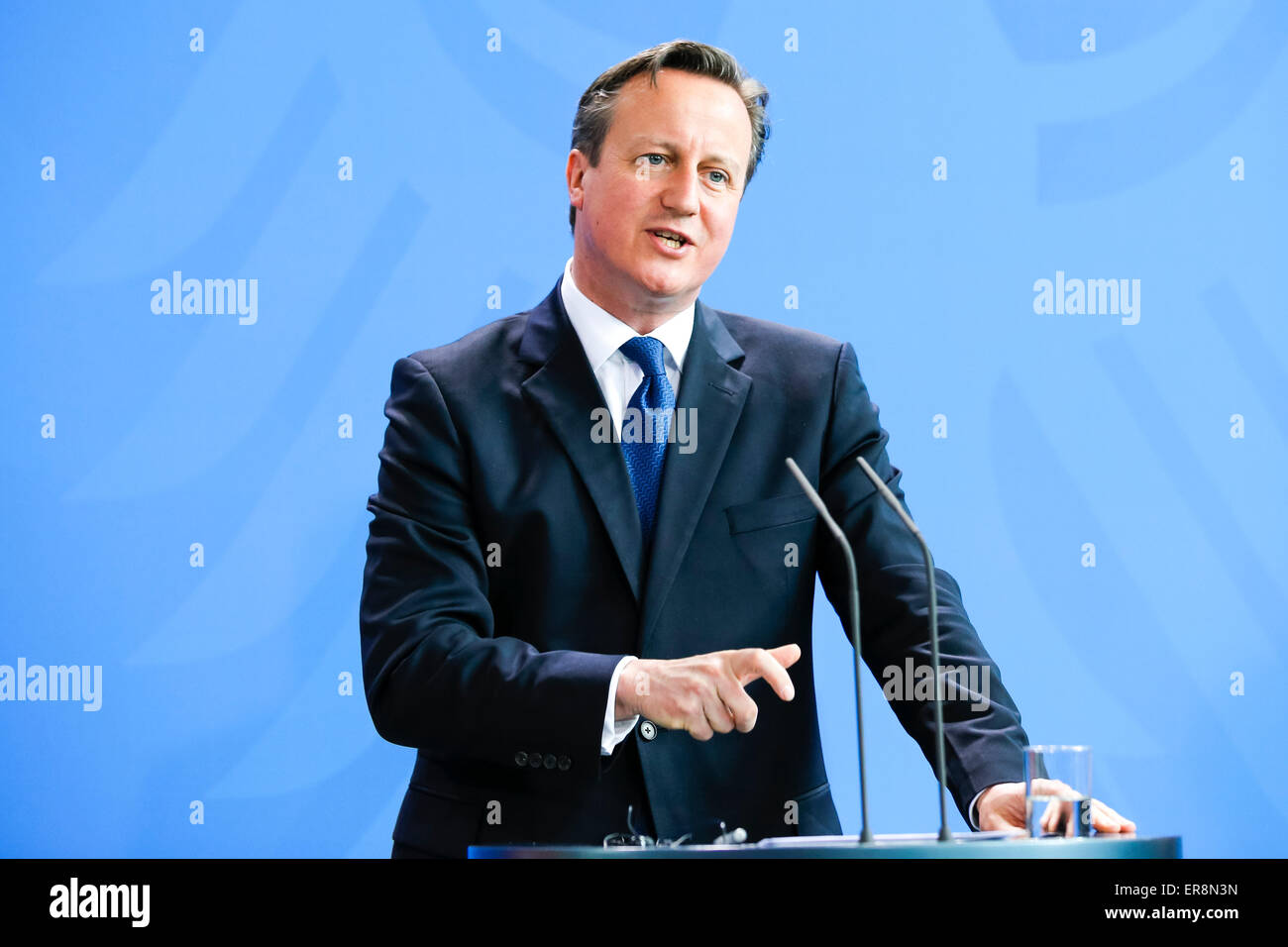 Berlin, Germany. 29th May, 2015. UK Primer Minister Cameroni, and the