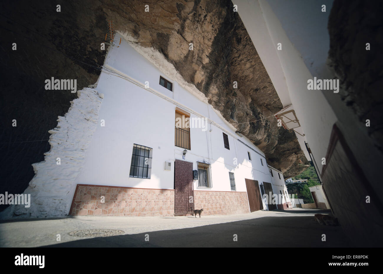 House under the rocks, Setenil de las Bodegas, Spain. Stock Photo